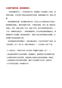 六年级(上)语文阅读专项训练34