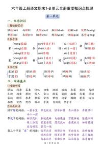 2025年部编版六年级上册语文期末知识点总结（全册高频考点汇总）