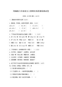 统编版六年级语文上册期末高质量检测试卷（含答案）