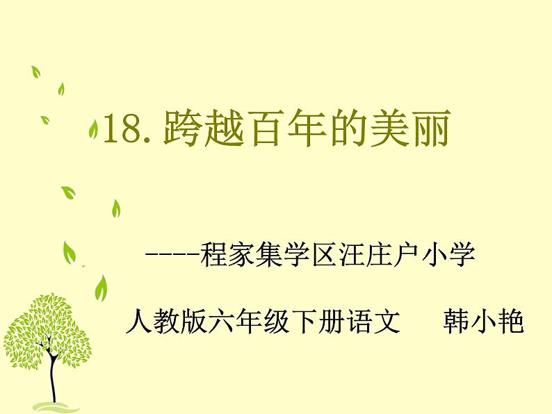 18.《跨越百年的美丽》第1页