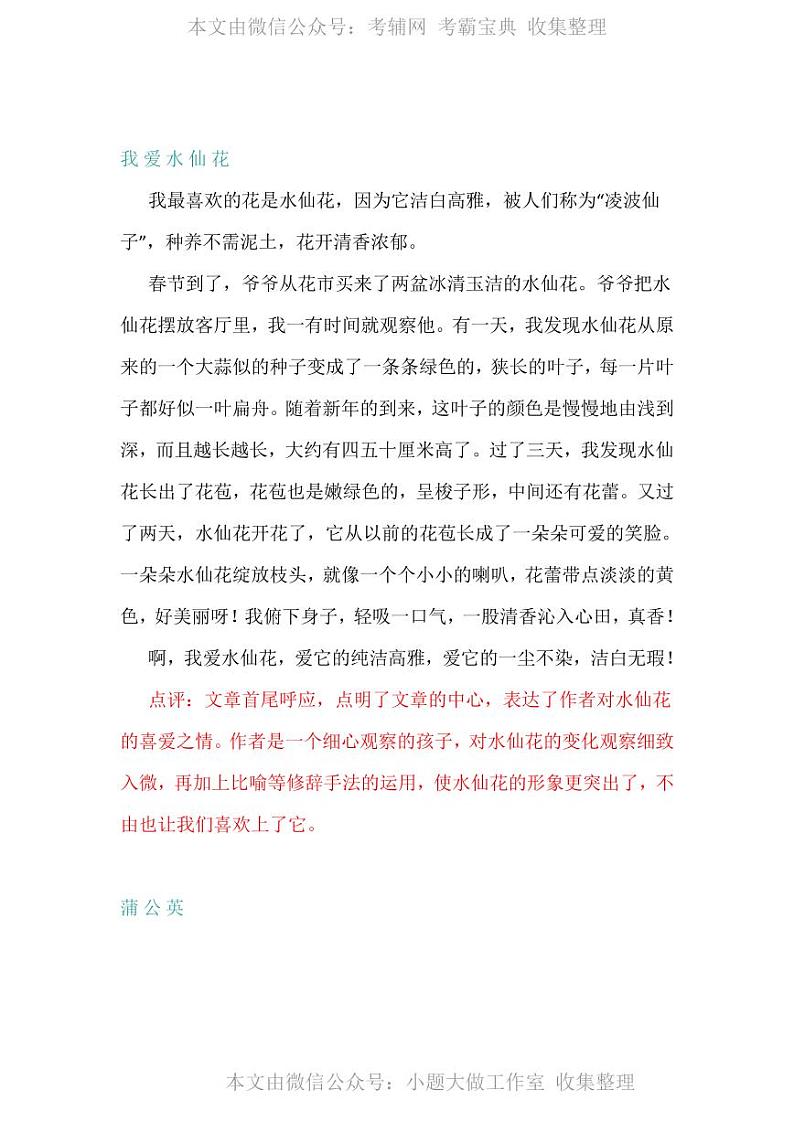 新部编版三年级下册语文单元作文范文集锦 学案02