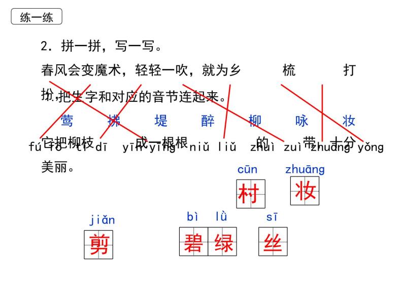 部编版二年级下册第一单元复习2019版 课件05