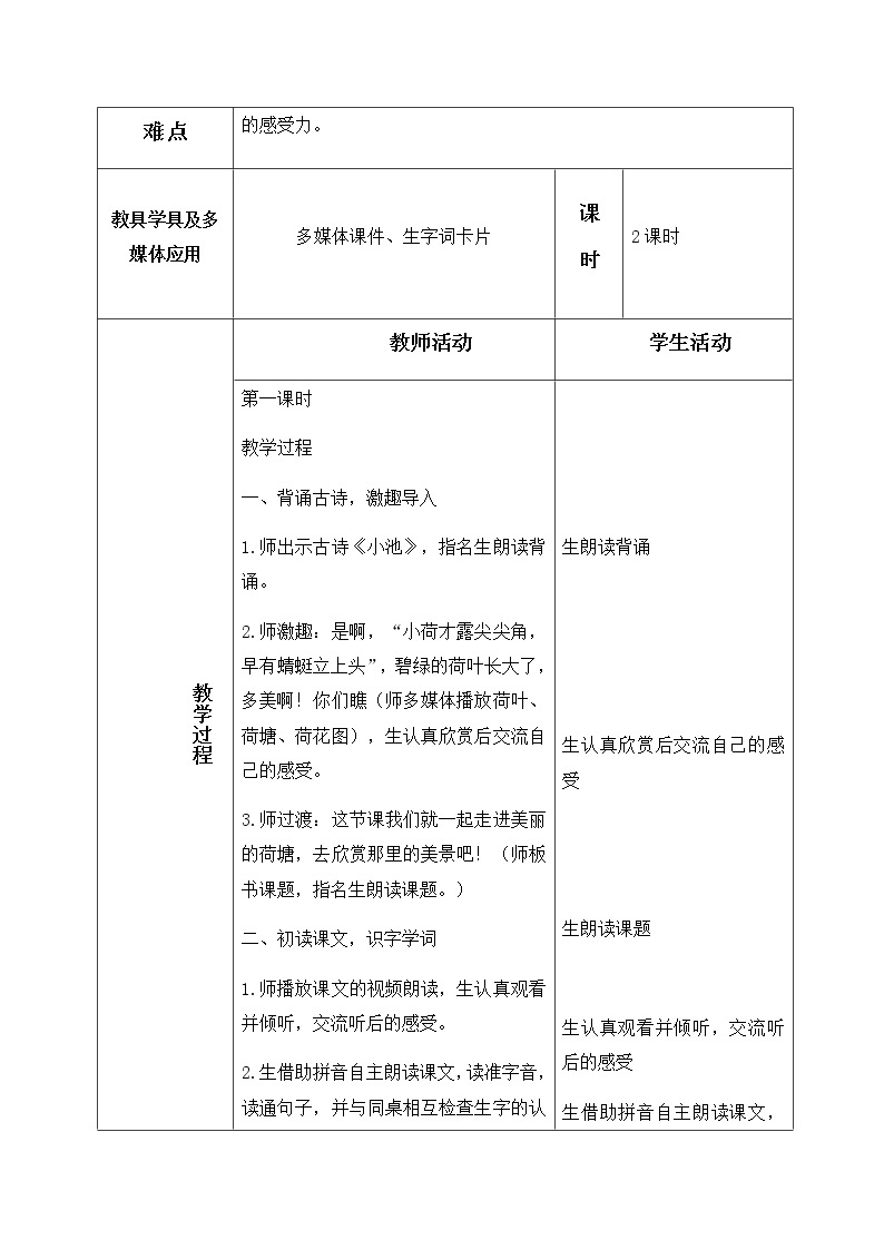 13、荷叶圆圆 教学设计（含反思）02