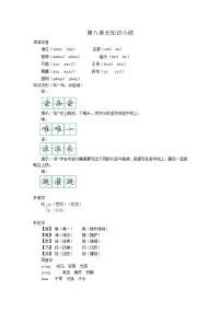 小学语文人教部编版四年级上册第八单元单元综合与测试导学案