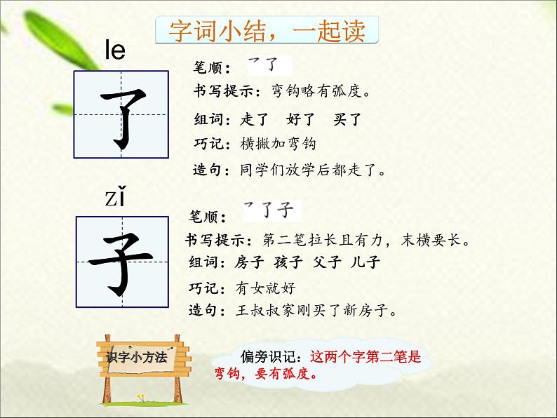 一年级语文上册第四单元复习 课件04