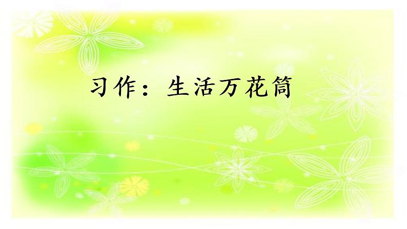 习作:生活万花筒课件06