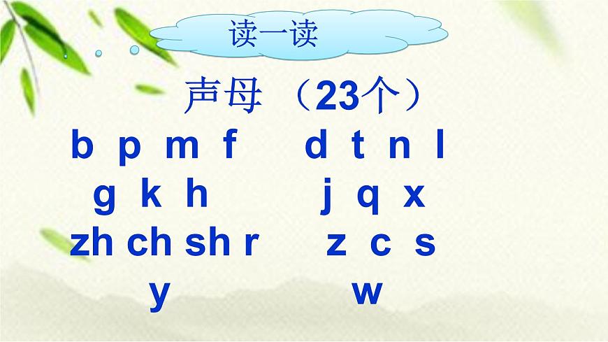 一年級(jí)語(yǔ)文上冊(cè)漢語(yǔ)拼音（二三單元）復(fù)習(xí)課件第7頁(yè)