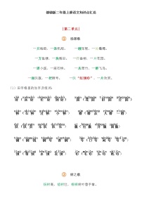 小學語文人教部編版二年級上冊識字綜合與測試學案