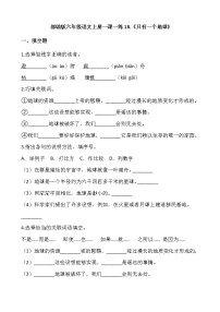 人教部编版六年级上册18 只有一个地球课时练习