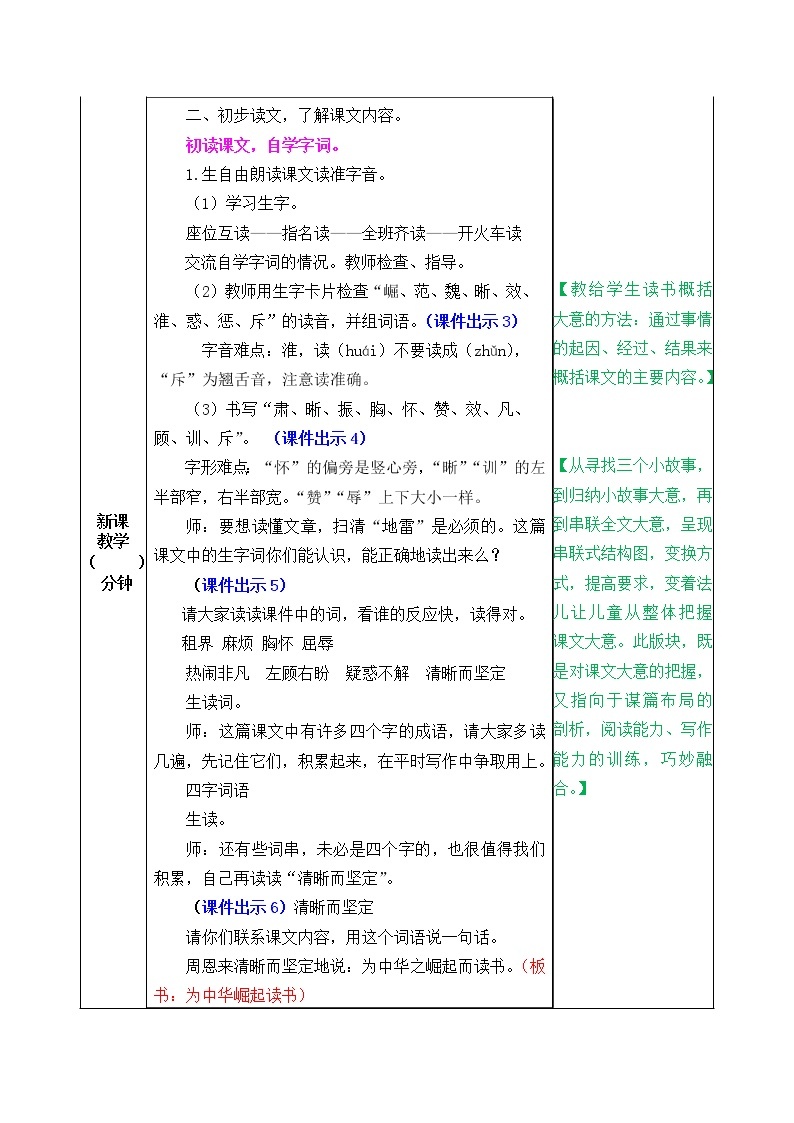 22 为中华之崛起而读书 教学设计02