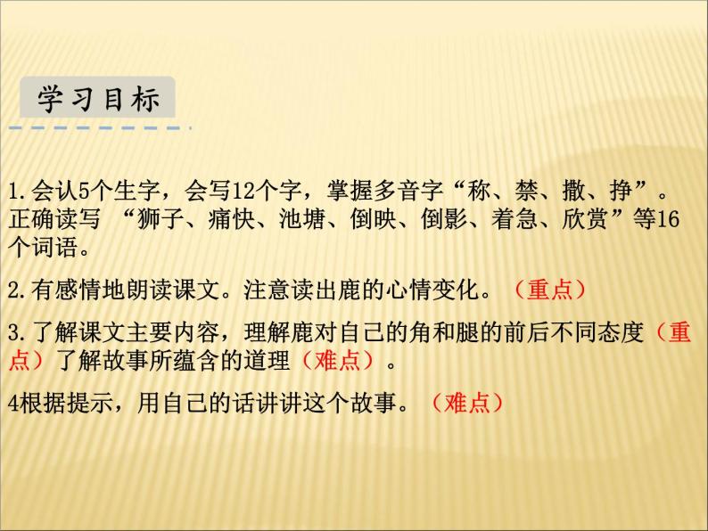 部编版小学语文三年级下册课件7.《狮子和鹿》课件02