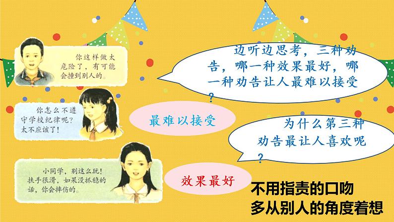 部编语文三下:口语交际 劝告 精品PPT课件06
