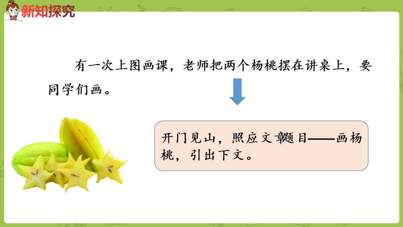 小学语文人教部编版二年级下册课文413画杨桃授课ppt课件