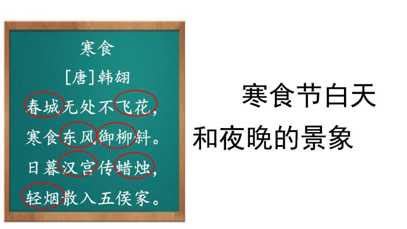 第一单元《3  古诗三首(寒食)》部编版 六年级下册语文课件09