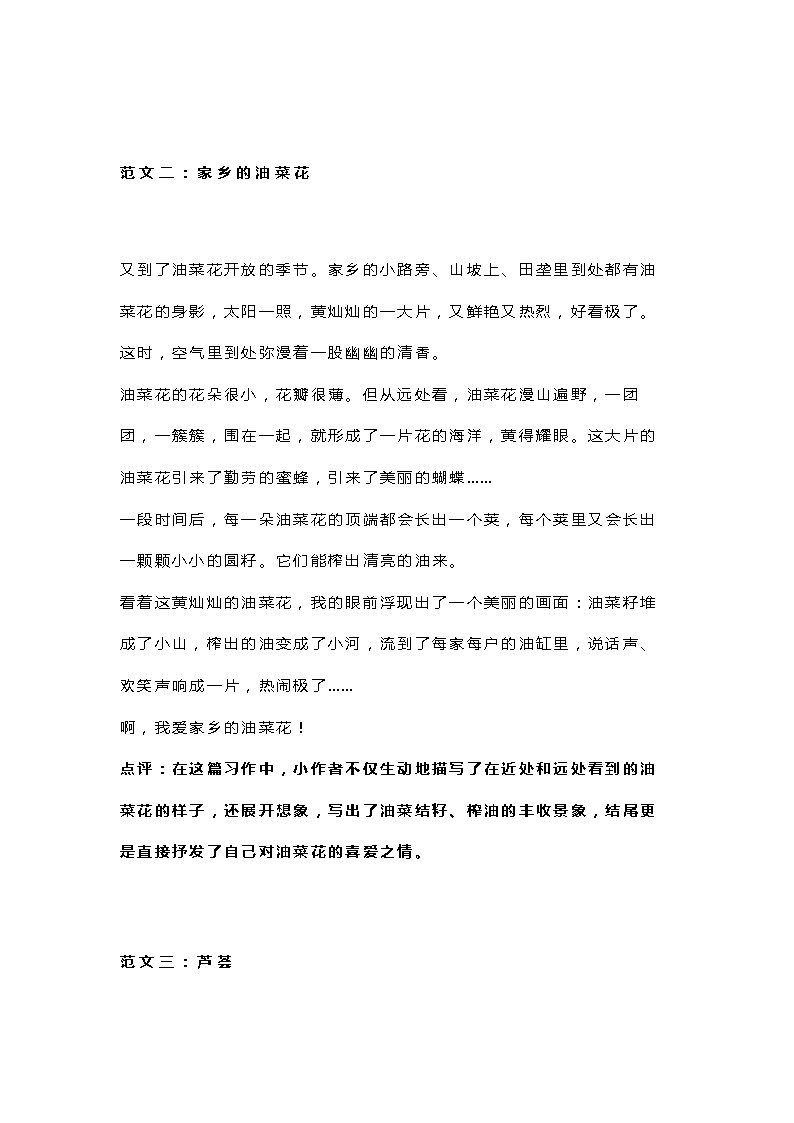 部编三下习作范文 学案02