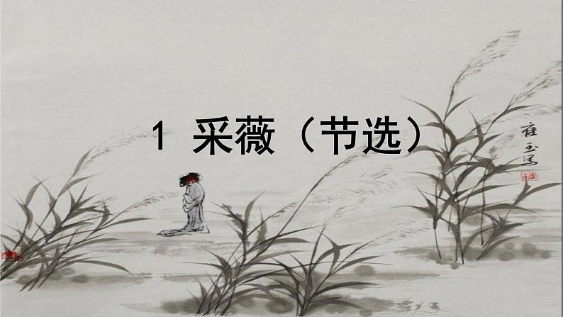采薇PPT课件免费下载01