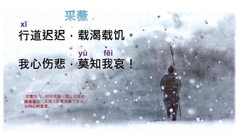 六年级下册语文课件-《采薇》(节选)(部编版)第6页