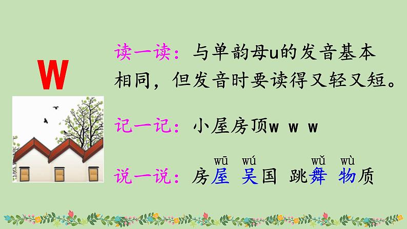 一年级上册语文课件-2i u ü y w(第2课时) (共17张PPT)部编版 - 副本第3页