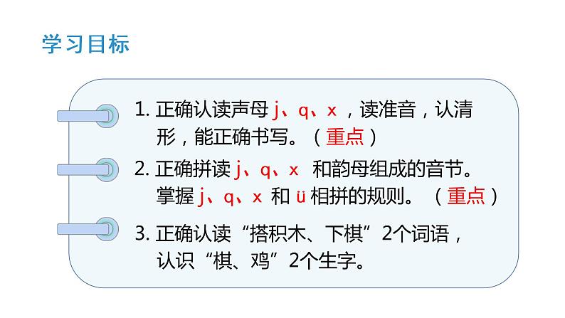 一年级上册语文课件 汉语拼音 j q x (共26张PPT) 部编版 - 副本第3页