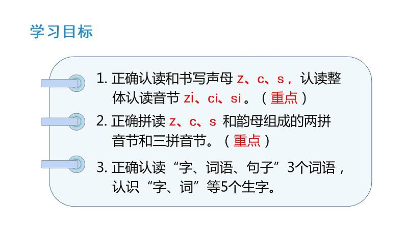 一年级上册语文课件 汉语拼音 z c s (共27张PPT)部编版 - 副本第3页