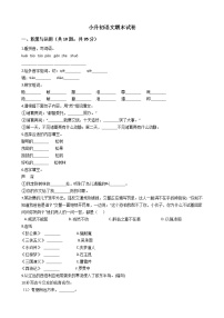 贵州省小升初语文期末试卷