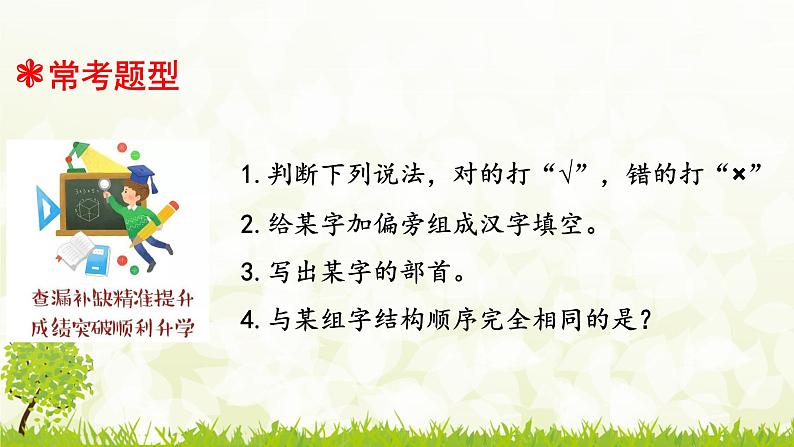 人教统编版小升初语文总复习专题二·汉字(1)课件04