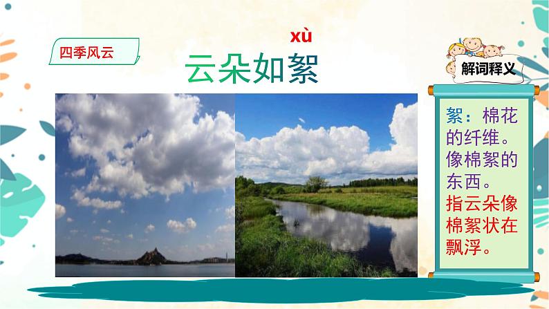 看图写作:插图词汇积累:四季风云 课件04