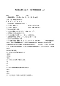 四川省成都市2021年六年级下册小升初语文模拟试卷（八）含答案部编版