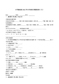 六年级下册语文试题-湖北省2021年小升初模拟试卷（八）含答案部编版