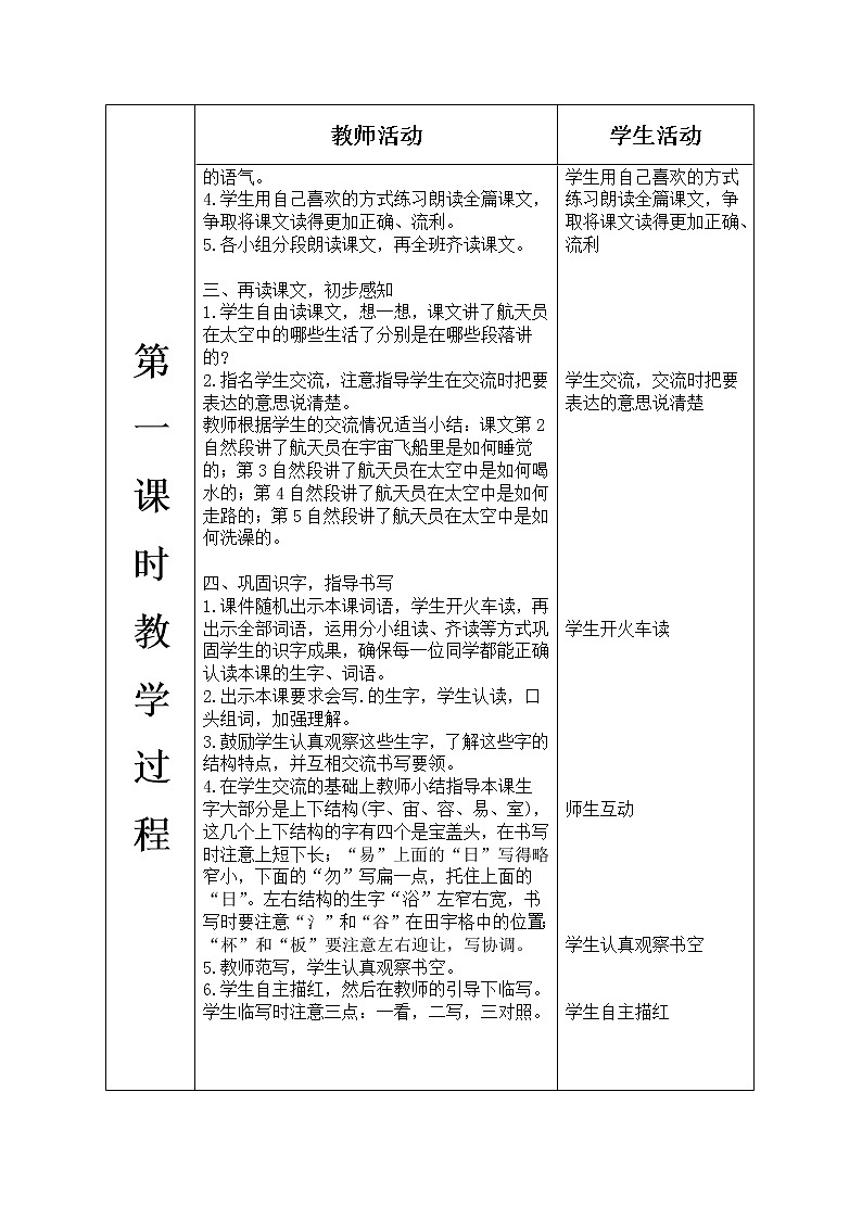 人教部编版语文二年级下册6.18《 太空生活趣事多》课件+教案+素材03