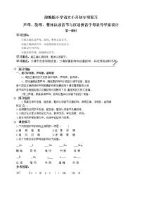 统编版语文小升初专项复习之汉语拼音导学案（第一课时）