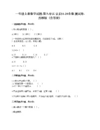 数学第九单元 《认识11-20各数》当堂检测题