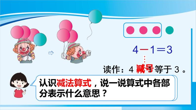 人教版一年级数学上册 1-5的认识和加减法 第6课时 减法 课件06