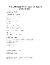 2021学年第九单元 《认识11-20各数》课后作业题