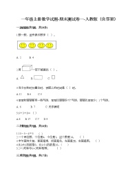 一年级上册数学试题-期末测试卷一-人教版（含答案）