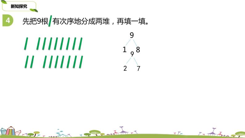 苏教版数学一年级上册 7.5《9的分与合》ppt课件05