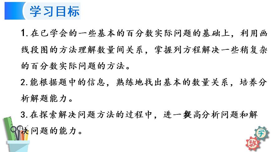 六年級(jí)數(shù)學(xué)上冊(cè)課件 6.10 列方程解決較復(fù)雜的百分?jǐn)?shù)實(shí)際問(wèn)題(1)蘇教版第2頁(yè)