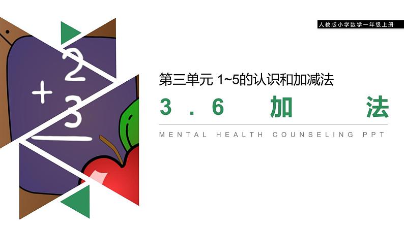 人教版一年级数学上册《加法》1-5的认识和加减法PPT课件 (8)第1页
