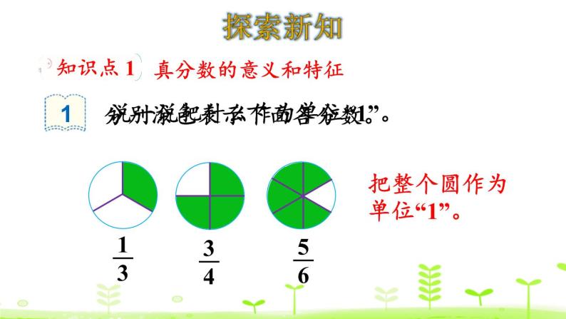 小学人教版4分数的意义和性质真分数和假分数教课内容ppt课件