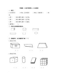 数学一年级上册第六单元  《认识图形（一）》练习题