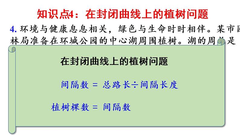 五年级上册数学课件-7 数学广角——植树问题整理和复习人教版第6页