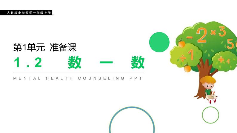 人教版数学 一年级上册1.1 准备课 数一数课件PPT01