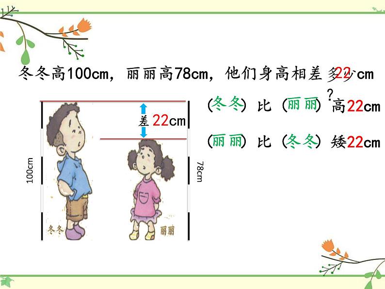 二年级下册数学课件-1.3 相差多少 ▏沪教版 (1)04