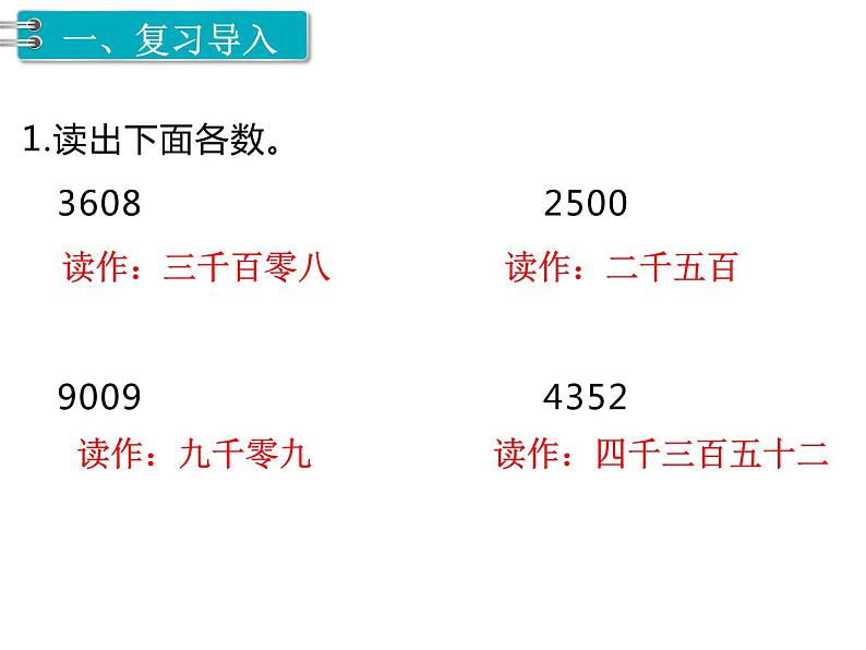 四年级上册数学课件 亿以内数的读法 第2课时 人教版02