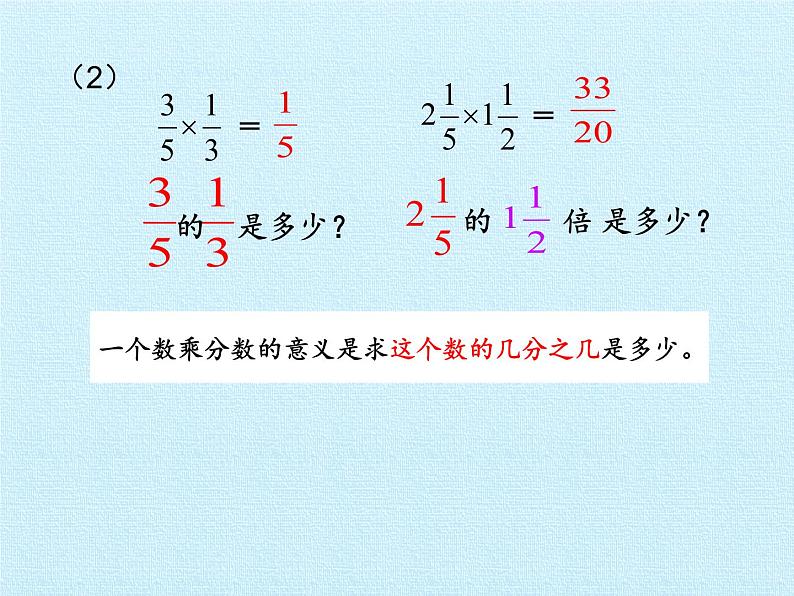 五年级数学上册 四 小手艺展示——分数乘法 复习课件 青岛版(五四制)第4页