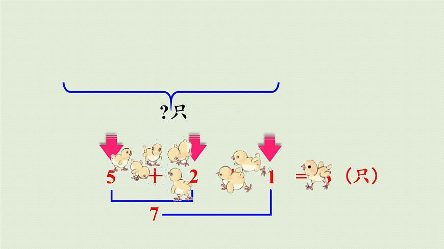 人教版一年級數(shù)學上冊 5 6~10的認識和加減法 第12課時  連加、連減 課件第8頁