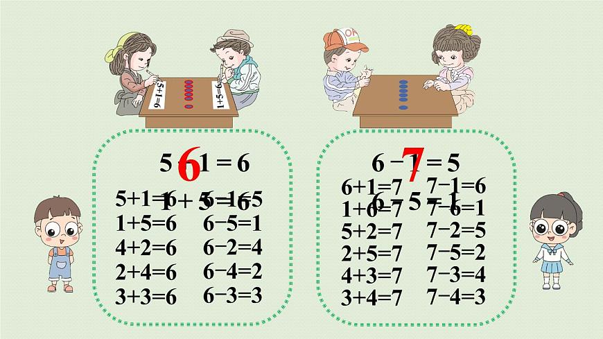 人教版一年級數(shù)學上冊 5 6~10的認識和加減法 練習九 課件第4頁