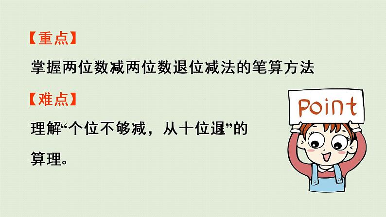人教版二年级数学上册 2.2.2 两位数减两位数(退位)课件第3页