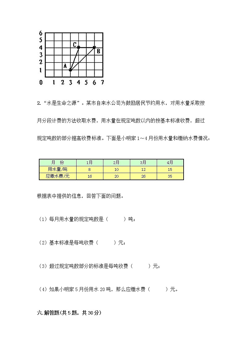 五年级上册数学试题-期中测试卷-人教版(含答案) (6)第3页