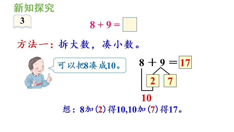 一年级上册数学课件-8 20以内的进位加法第3课时 8、7、6加几(2)人教版第6页